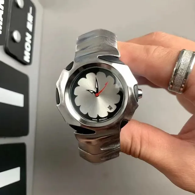 Chrome Hearts Flower Dial Watch Silver Case with Floral Dial