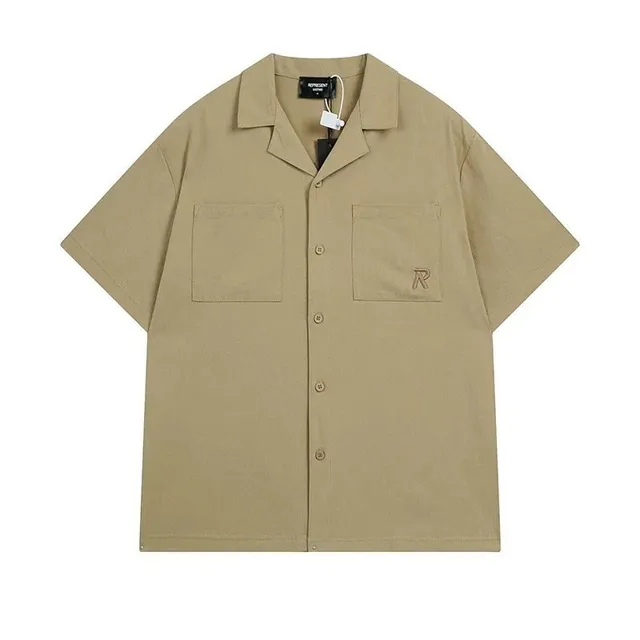 Represent Camp Collar Shirt Solid Beige