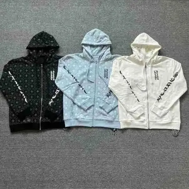 Chrome Hearts Zip-Up Hoodie Signature Cross Motif