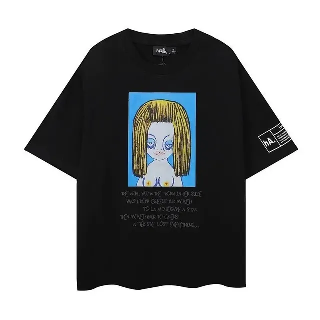 Graphic Tee Blonde Girl Print