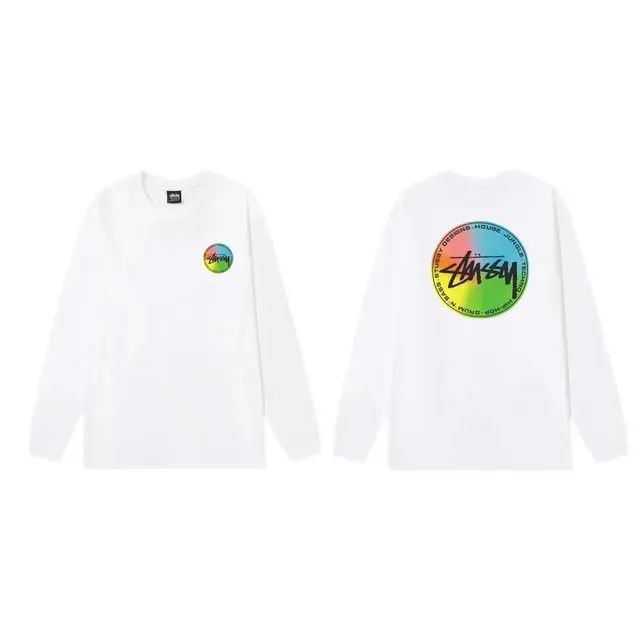 Stüssy Long Sleeve Tee Rainbow Logo