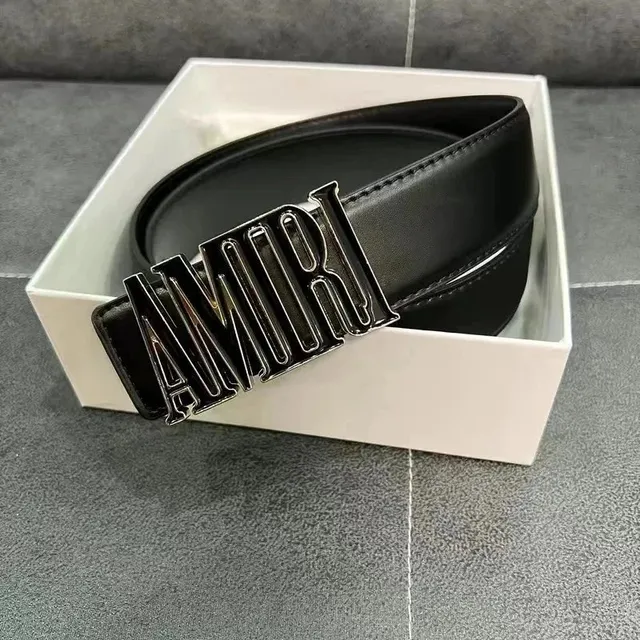 Amiri Logo Belt Chrome Logo