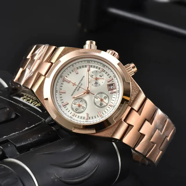 Vacheron Constantin Royal Oak Chronograph Rose Gold with Silver Dial