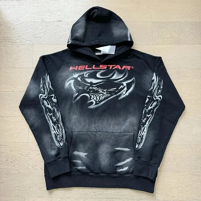 Hellstar Hoodie Flame Skull Print