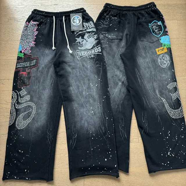 Hellstar Sweatpants Graffiti Patchwork