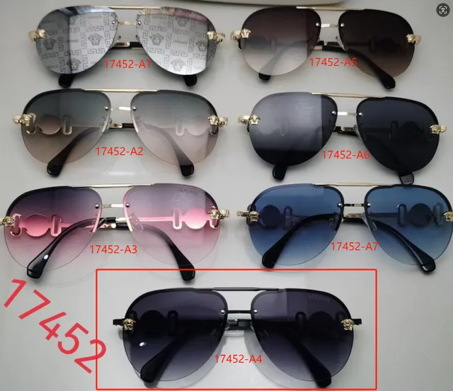 Versace Aviator Sunglasses Medusa Temple Detail