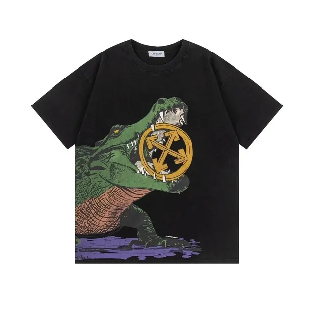 Off-White Crocodile Graphic Tee Alligator Print