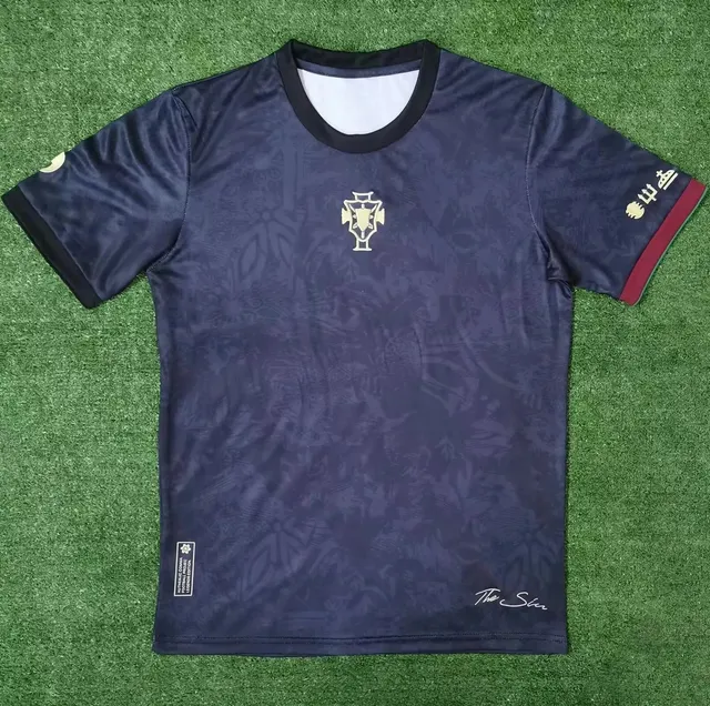 Portugal National Team jersey navy with Portugal crest and subtle floral sublimation