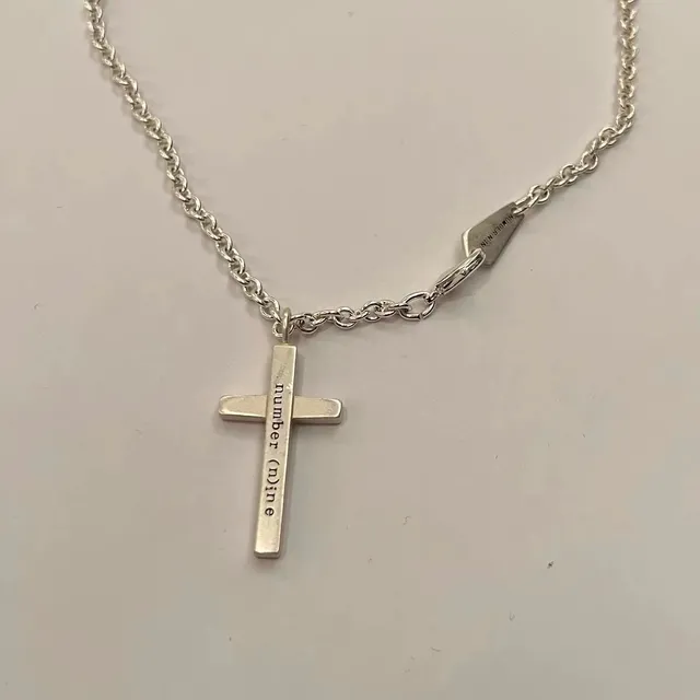 Chrome Hearts Cross Pendant Necklace Number (n)ine Engraved