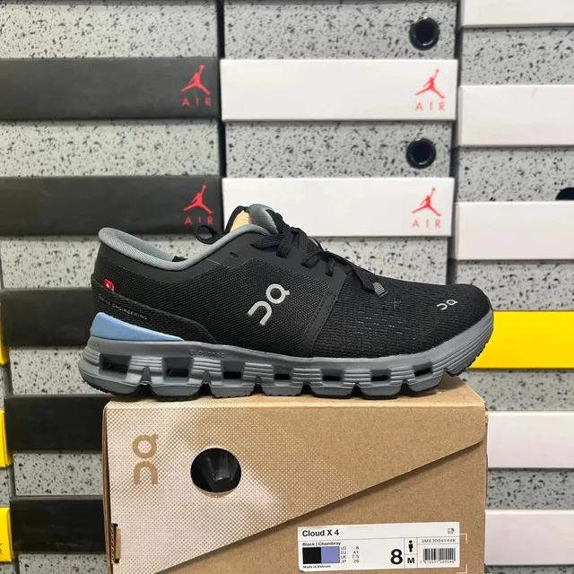 On Cloud X 4 Black Chambray