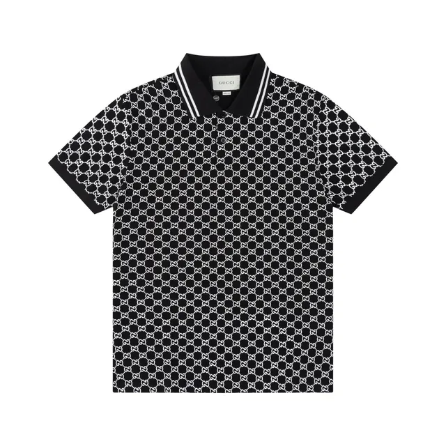 Gucci Polo Shirt GG Monogram Black