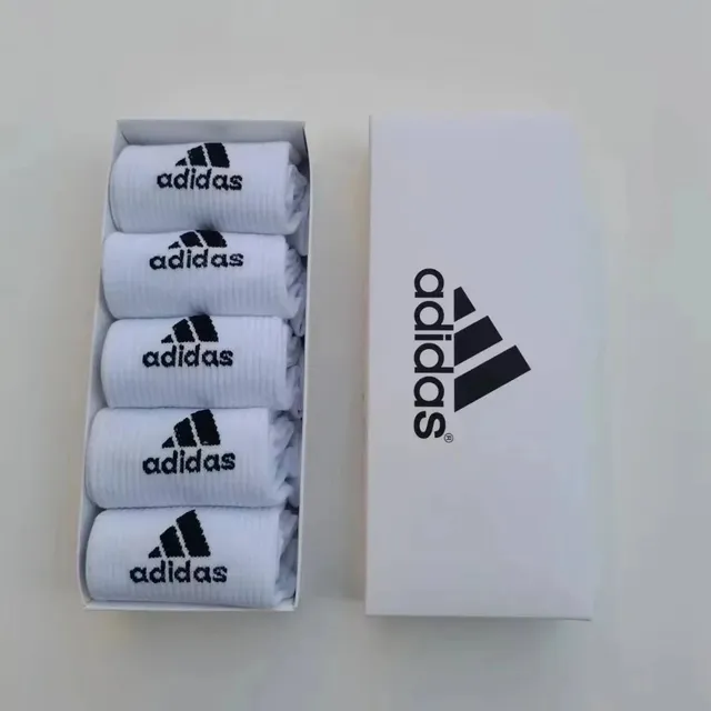 Adidas短袜-五双白色