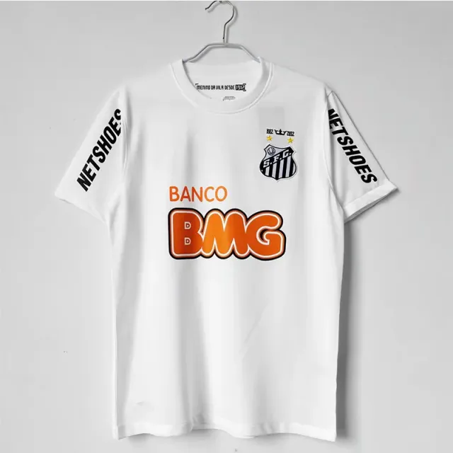 Santos FC Jersey Tee Banco BMG Sponsor