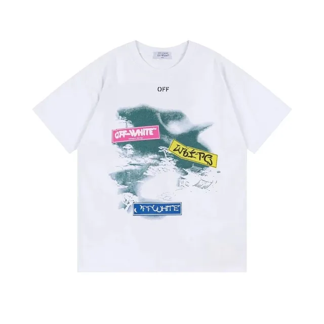 Off-White Graphic T-Shirt Wave Print