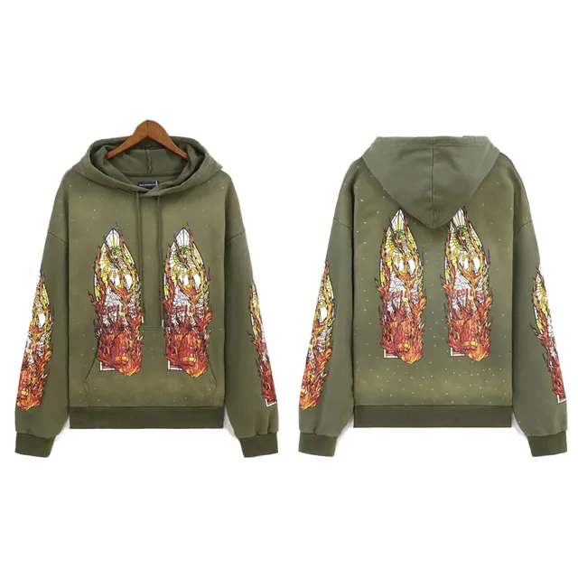 Who Decides War Hoodie Flame Print
