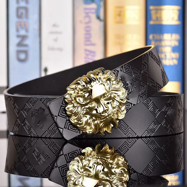 26 # Gold Buckle+Antique Medusa Black