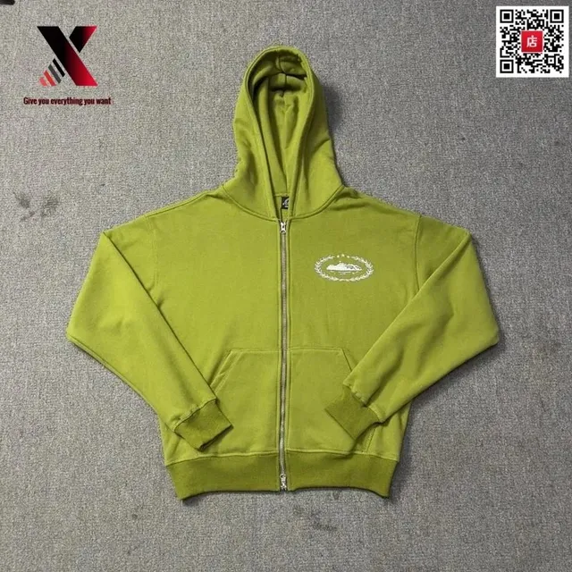 Zip-Up Hoodie Olive Green