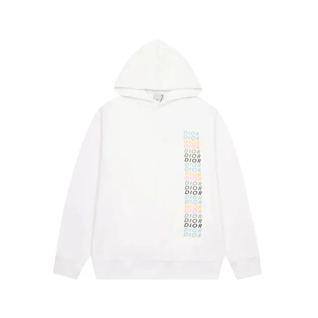 Dior Hoodie Rainbow Logo Print