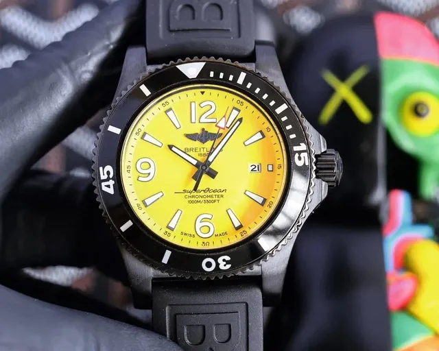 Breitling SuperOcean Chronometer Yellow Dial