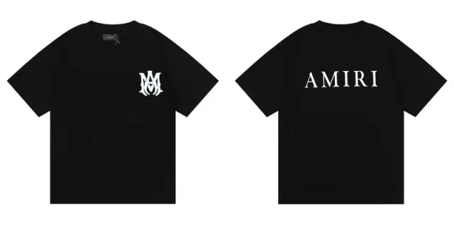 Logo Tee Black with White AMIRI Logo