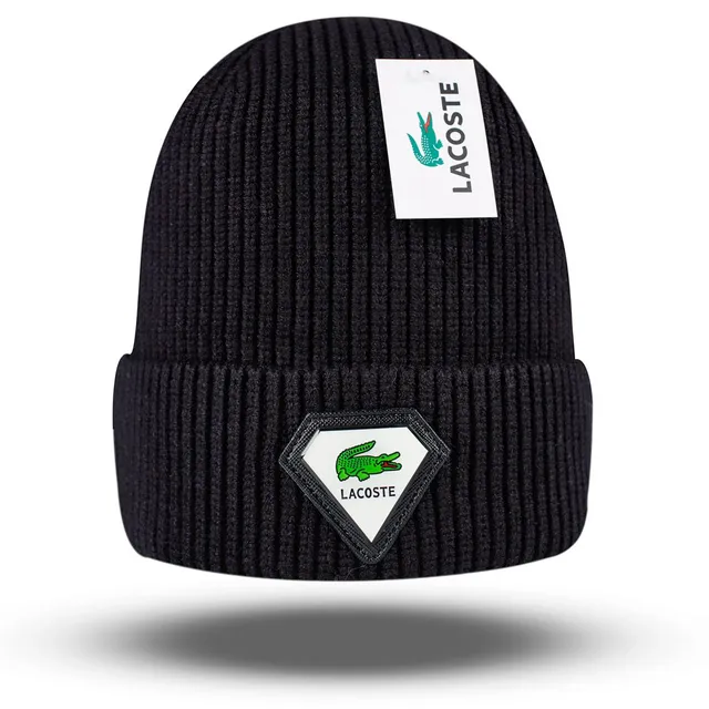 Lacoste Ribbed Beanie Crocodile Patch