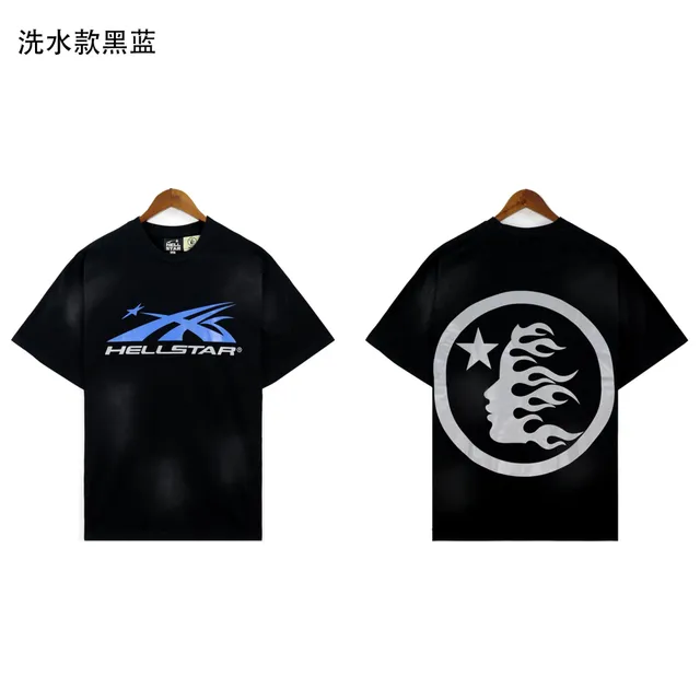 Hellstar Graphic Tee Washable Black Blue