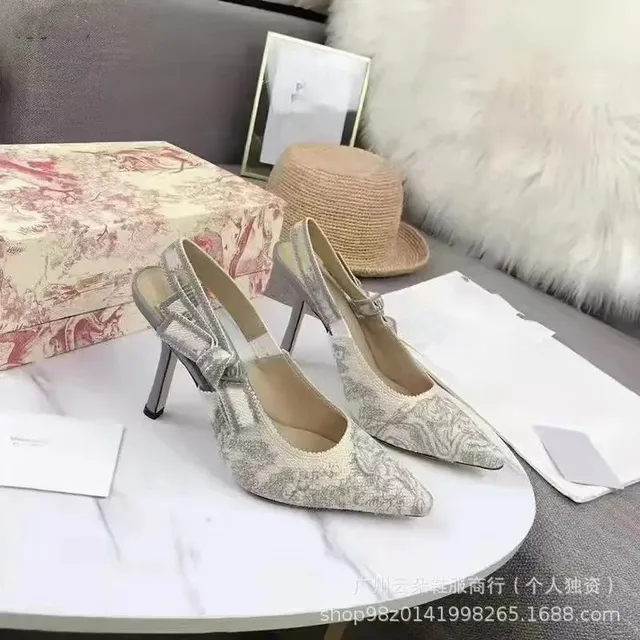 Dior Saddle Heel Paisley Embroidered