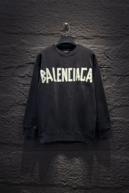 Balenciaga Crewneck Sweatshirt Oversized Logo Print