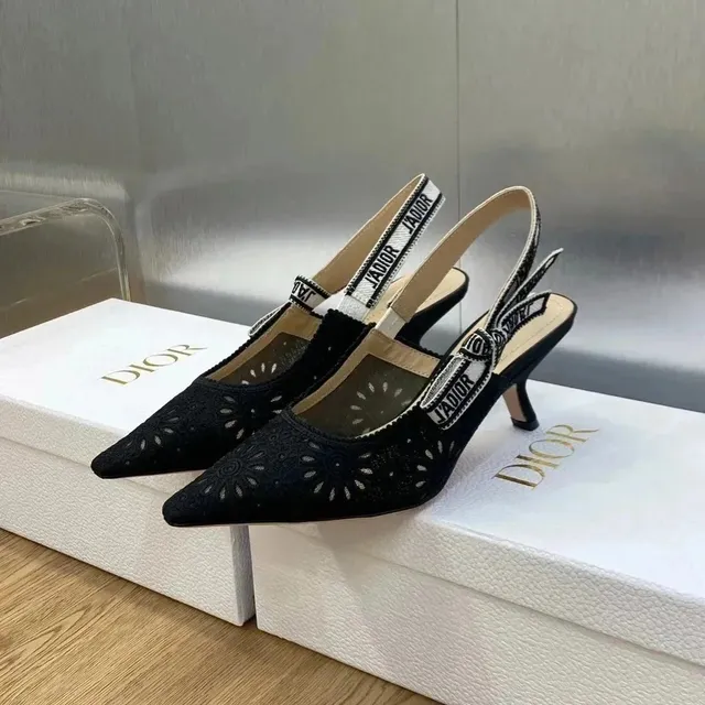 Dior J'adior Slingback Lace-Embellished
