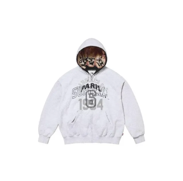 Supreme Zip-Up Hoodie Paris 1984 Skull Lining