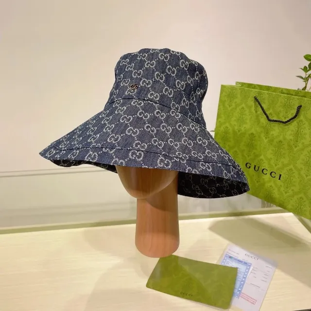 Gucci Bucket Hat GG Monogram Denim
