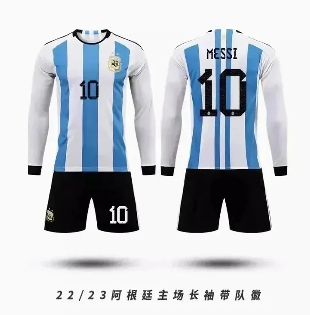 Adidas × Argentina National Team Argentina Home Long Sleeve Jersey 2022/23 Messi #10