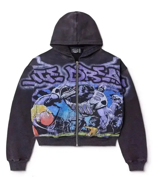 Gallery Dept. Zip-Up Hoodie Ice Dream Graphic