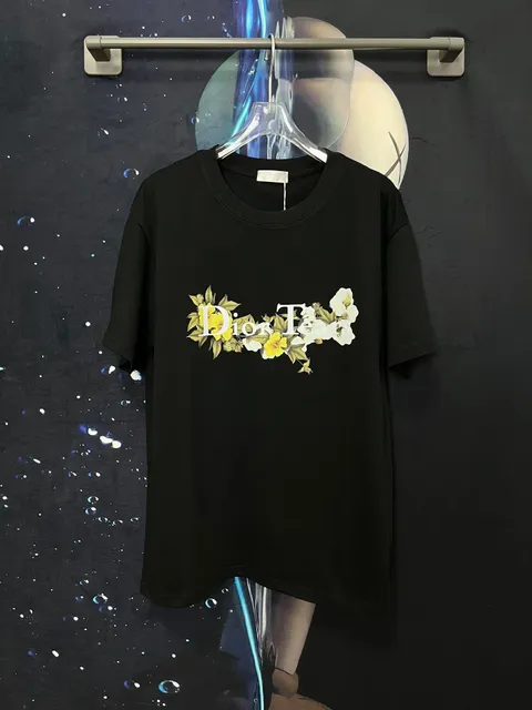 Floral Logo Tee Floral Dior Oblique