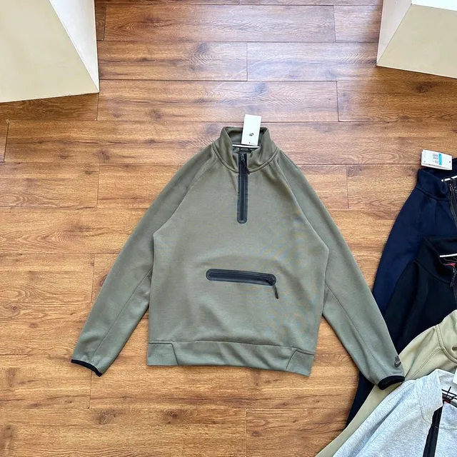 Nike Tech Fleece Half-Zip Olive