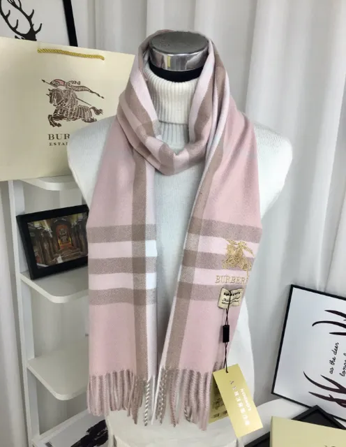 Burberry Classic Check Scarf Pale Pink Check