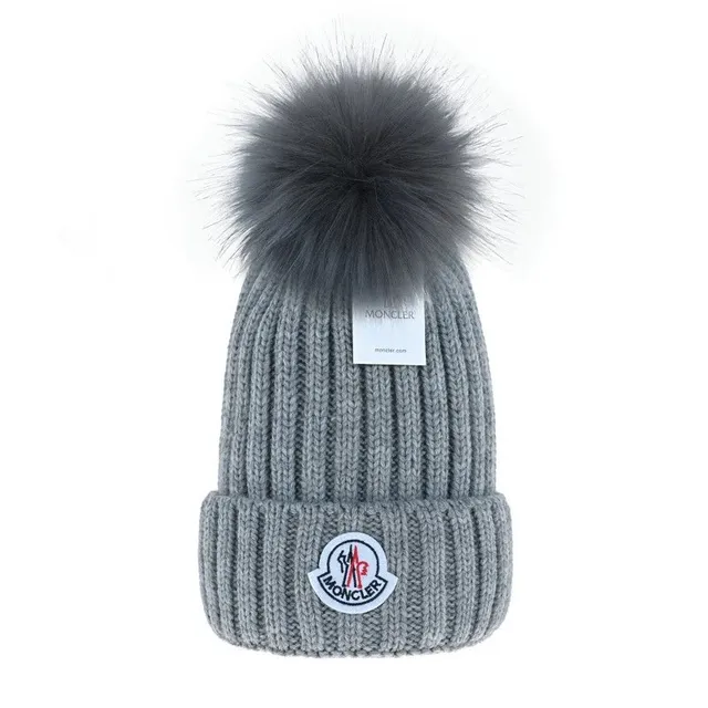 Moncler Pom-Pom Beanie Ribbed Knit with Fur Pom