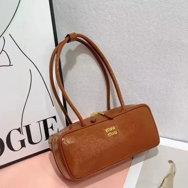 Miu Miu Rectangular Top-Handle Bag Shiny Patent Leather