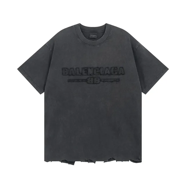 Balenciaga Logo T-Shirt Distressed