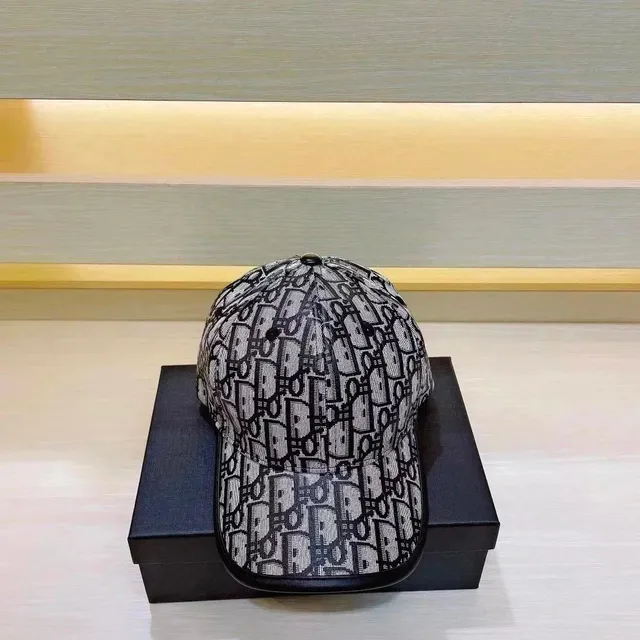 Dior Baseball Cap Oblique Logo Print