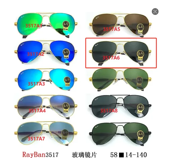 Ray-Ban Aviator Green Lens Gold Frame