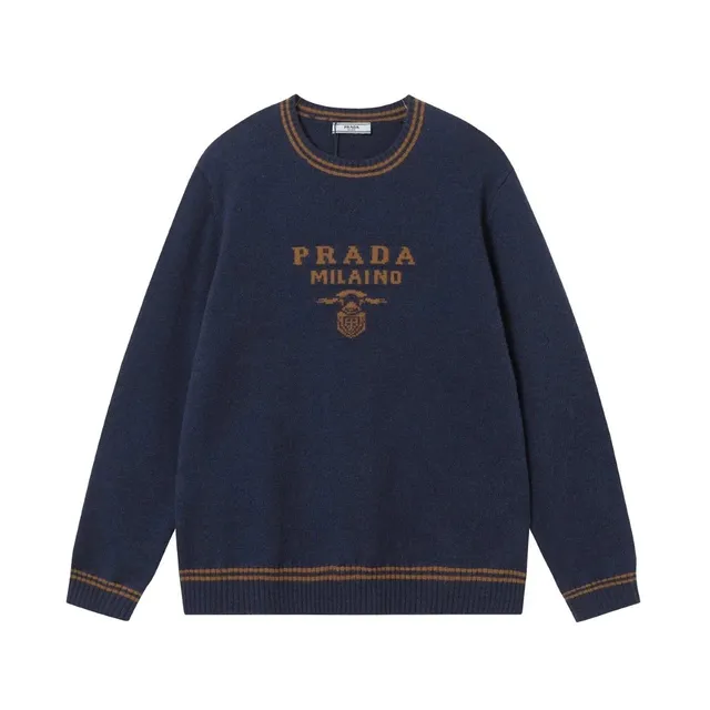Prada Logo Knit Sweater Milano Shield