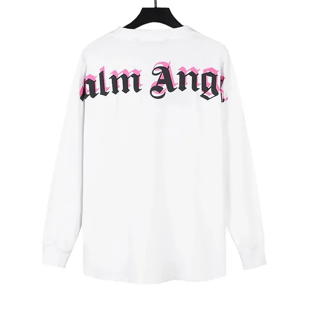 Palm Angels Long Sleeve Tee Gothic Logo Print