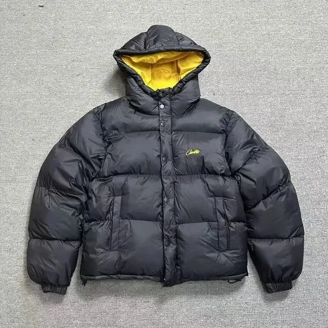 Carhartt WIP Puffer Jacket Black with Yellow Lining