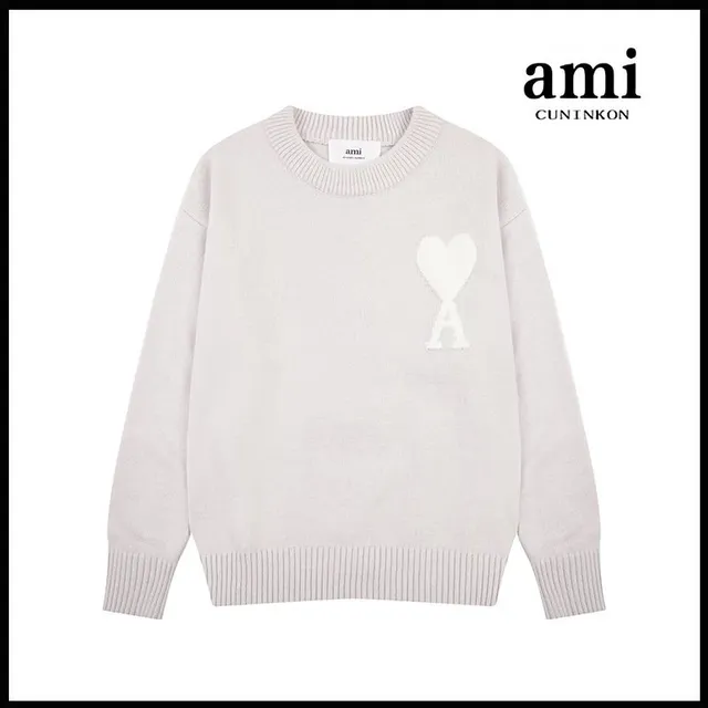 AMI Paris Knit Sweater Heart Logo