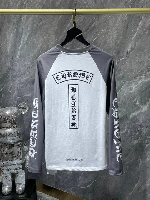 Raglan Long Sleeve Tee Chrome Hearts Logo Print