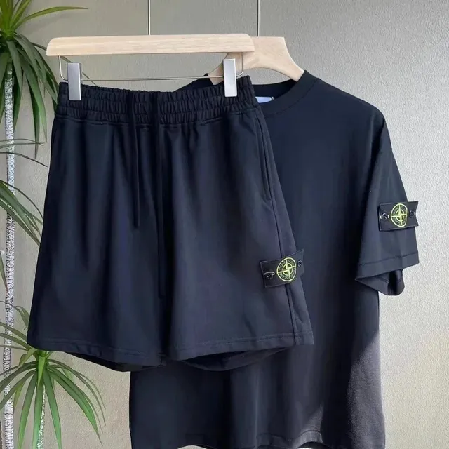 Stone Island T-Shirt and Shorts Set Compass Patch