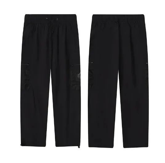 Cargo Trousers Black with Mesh Pockets