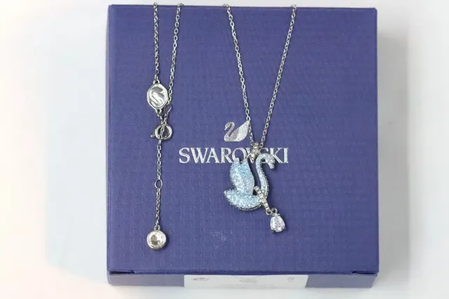 Swarovski Swan Necklace Crystal-Embellished