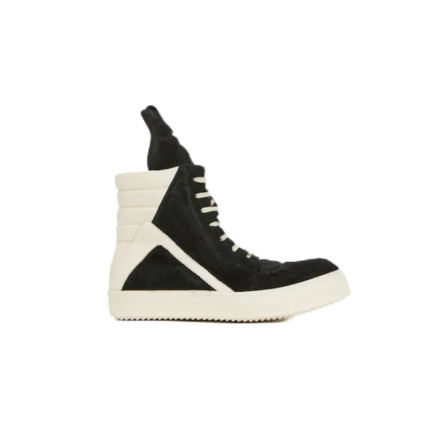 Rick Owens High-Top Sneaker Fur Panel